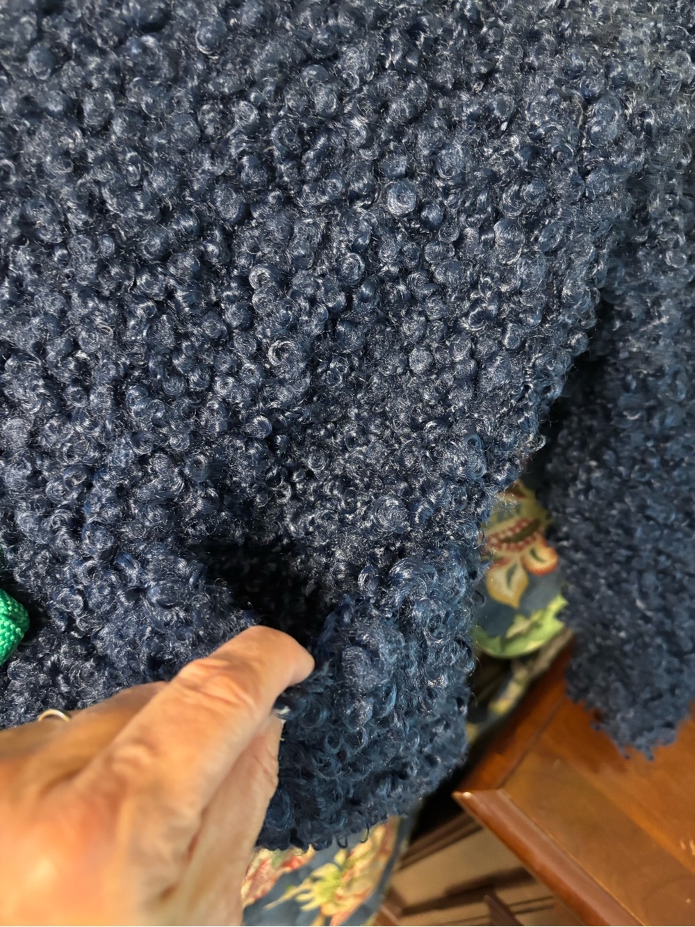 Gretchen Scott Navy Sherpa Textured Jacket - Picture 8 of 11